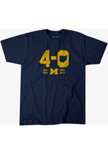 BreakingT Michigan Wolverines Blue Football 2024 Beat Ohio State Football 4 In A Row Short Sleeve..