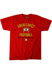 BreakingT Maryland Terrapins Youth Red Crabcakes and Football Short Sleeve T-Shirt