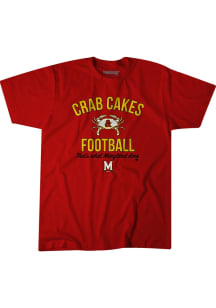 BreakingT Maryland Terrapins Toddler Red Crabcakes and Football Short Sleeve T-Shirt