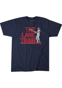 Lane Thomas Cleveland Guardians Navy Blue Lane Train Short Sleeve Fashion Player T Shirt