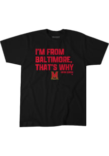 Derik Queen Maryland Terrapins Black From Baltimore Short Sleeve Fashion Player T Shirt