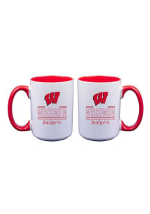 Wisconsin Badgers 2pk 15oz  Set Ceramic Mug - Gold