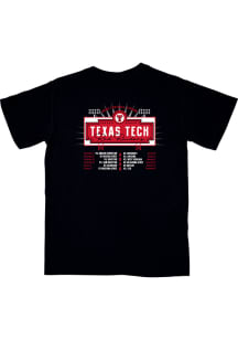 B-Unlimited Texas Tech Red Raiders Black 2026 Football Schedule Short Sleeve T Shirt