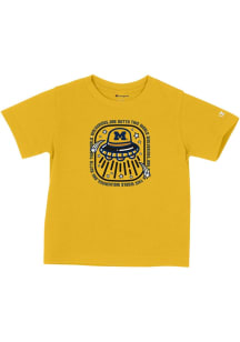 Champion Michigan Wolverines Toddler Gold Outta This World Short Sleeve T-Shirt