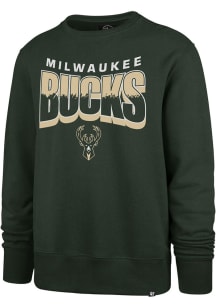 47 Milwaukee Bucks Mens Green Headline Long Sleeve Crew Sweatshirt