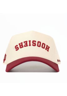 No Rivals Indiana Hoosiers Upside Down Hoosiers Adjustable Hat - Ivory