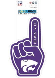 K-State Wildcats Foam Finger Durable Stickers - Purple