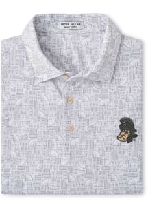Peter Millar Michigan State Spartans Mens White Out of Bounds Sparty Short Sleeve Fashion Polo