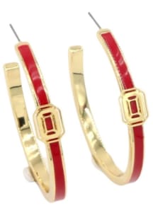 Ohio State Buckeyes Logo Hoop Womens Earrings