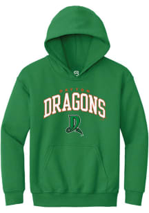Summit Sportswear Dayton Dragons Youth Kelly Green Arch Mascot Long Sleeve Hoodie