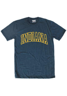 Indiana Navy Blue Arched Wordmark Short Sleeve Fashion T Shirt