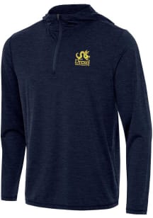 Antigua Drexel Dragons Mens Navy Blue Academic Tidy Long Sleeve Qtr Zip Pullover