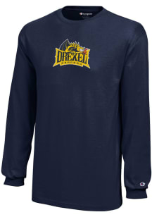 Champion Drexel Dragons Youth Navy Blue Team Logo Long Sleeve T-Shirt