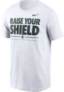 Nike Michigan State Spartans White Football Official 2025 Football Fan Tee Short Sleeve T Shirt