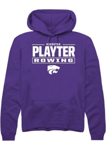 Kiersten Playter K-State Wildcats Mens Purple NIL Stacked Box Player Hood