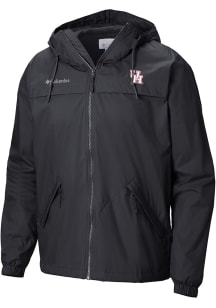 Columbia Houston Cougars Mens Black Heat Seal Oroville Creek Medium Weight Jacket