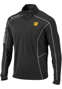 Columbia Baylor Bears Mens Black Vault Heat Seal Omni Wick Shotgun Long Sleeve Qtr Zip Pullover