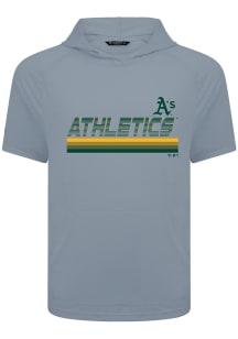 Levelwear Oakland Athletics Grey Phase Breaker Short Sleeve Hoods