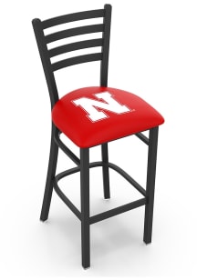 Nebraska Cornhuskers Stationary Pub Stool - Black