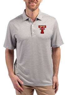 Cutter and Buck Texas Tech Red Raiders Ash Forge Double Stripe Big and Tall Polo