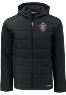 Mens Colorado Rapids Cutter and Buck Mens Evoke Hood Heavyweight Jacket - Black