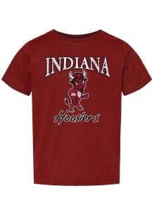 Summit Sportswear Indiana Hoosiers Toddler Red Mascot Short Sleeve T-Shirt