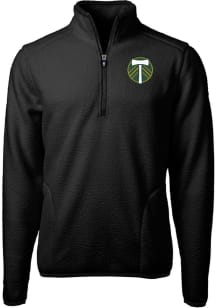 Cutter and Buck Portland Timbers Mens Black Cascade Sherpa Big and Tall Qtr Zip