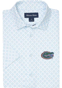 Mizzen+Main Florida Gators Mens White Haylard Radial Diamond Short Sleeve Dress Shirt