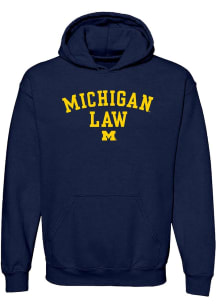 Michigan Wolverines Mens Navy Blue Law Long Sleeve Hoodie