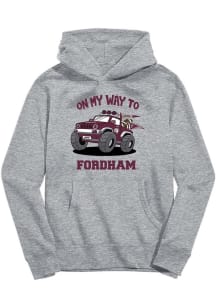 Vive La Fete Fordham Rams Youth Grey On My Way Long Sleeve Hoodie