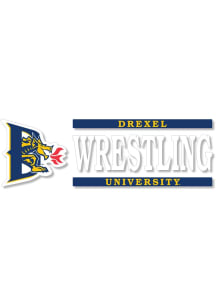 Drexel Dragons 6x2 Wrestling Auto Decal - Navy Blue