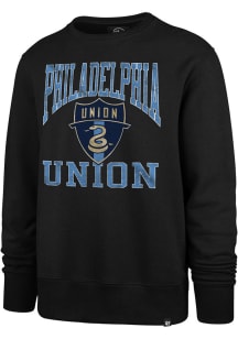 47 Philadelphia Union Mens Black Big Ups Headline Long Sleeve Crew Sweatshirt