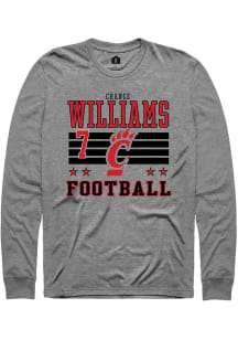Chance Williams Cincinnati Bearcats Grey Football NIL Striped Long Sleeve Player T Shirt
