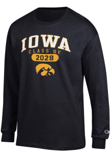 Champion Iowa Hawkeyes Black Class of 2028 Jersey Long Sleeve T Shirt