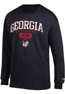 Champion Georgia Bulldogs Black Pill Box Mom Jersey Long Sleeve T Shirt