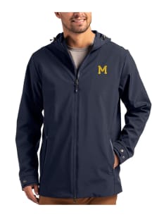 Cutter and Buck Michigan Wolverines Mens Navy Blue Vault Camano Light Weight Jacket