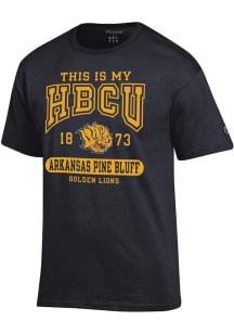 Champion Arkansas Pine Bluff Golden Lions Black HBCU Short Sleeve T Shirt