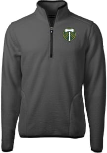 Cutter and Buck Portland Timbers Mens Graphite Cascade Sherpa Long Sleeve Qtr Zip Pullover