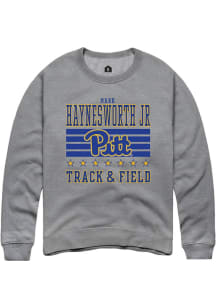 Mark  Jr Haynesworth Pitt Panthers Mens Grey NIL Striped Player Crew