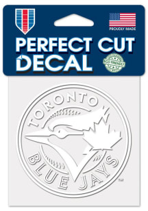 Toronto Blue Jays 4x4 Inch Auto Decal - Blue