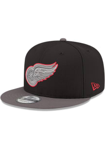New Era Detroit Red Wings Black Color Pop 9FIFTY Mens Snapback Hat