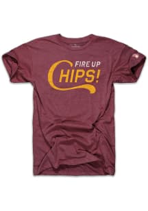 The Mitten State Central Michigan Chippewas Maroon Chippewa Mascot Short Sleeve Fashion T Shirt