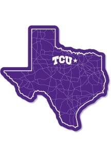 TCU Horned Frogs 3.5" Watershed State Rugged Stickers - Purple