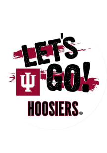 Indiana Hoosiers 3" Lets Go Button - Red