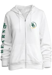 Baylor Bears Womens White Comfy Long Sleeve Full Zip Jacket