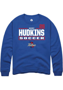 Avery Hudkins Tulsa Golden Hurricane Mens Blue NIL Stacked Box Player Crew