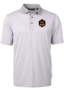 Cutter and Buck Houston Dynamo Grey Virtue Eco Pique Micro Stripe Big and Tall Polo