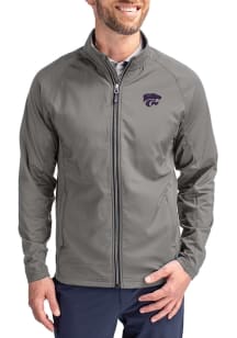 Cutter and Buck K-State Wildcats Mens Graphite Adapt Eco Medium Weight Jacket