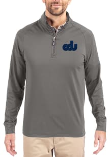 Cutter and Buck Old Dominion Monarchs Mens Graphite Vault Adapt Eco Knit Long Sleeve Qtr Zip Pullo..