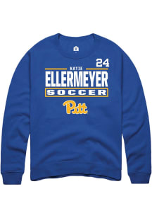 Katie Ellermeyer Pitt Panthers Mens Blue NIL Stacked Box Player Crew